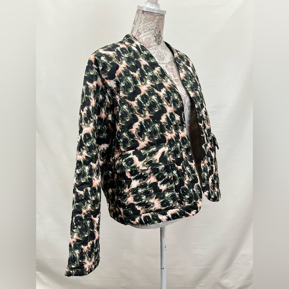 RACHEL COMEY for TARGET  Black and coral quilted crop jacket size L - Picture 8 of 13